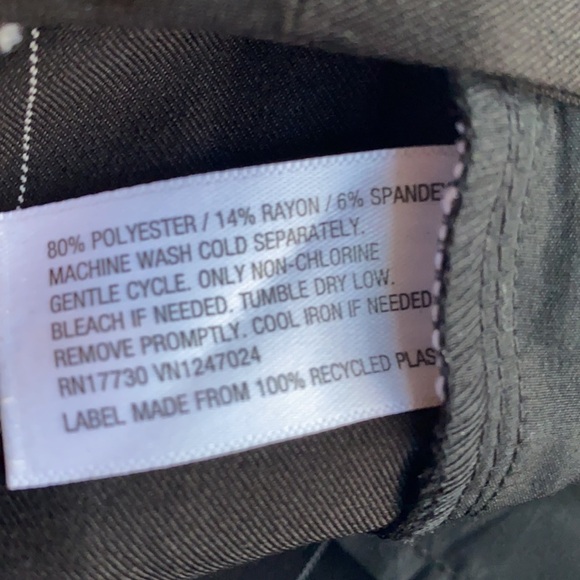 NWT Nili Lotan x Target women’s pinstripe black wide leg trousers 16W/18W - Picture 7 of 7